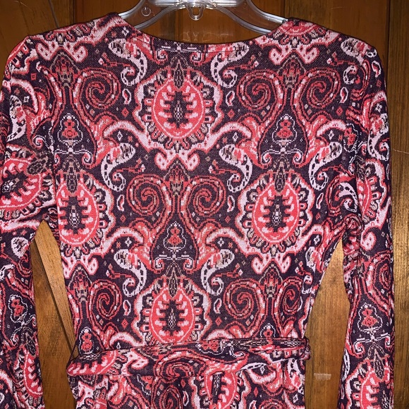 Anthro Belted Paisley Fit & Flare Knit Dress - Picture 14 of 16